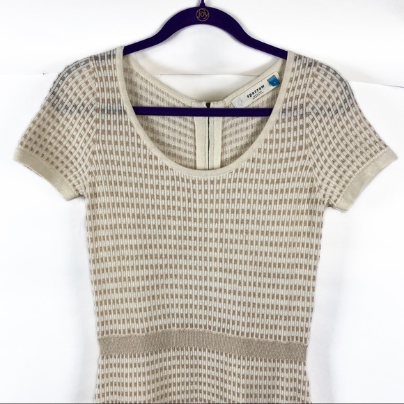 Anthropologie Sparrow Gilt Grid Sweater Dress S - Picture 5 of 12